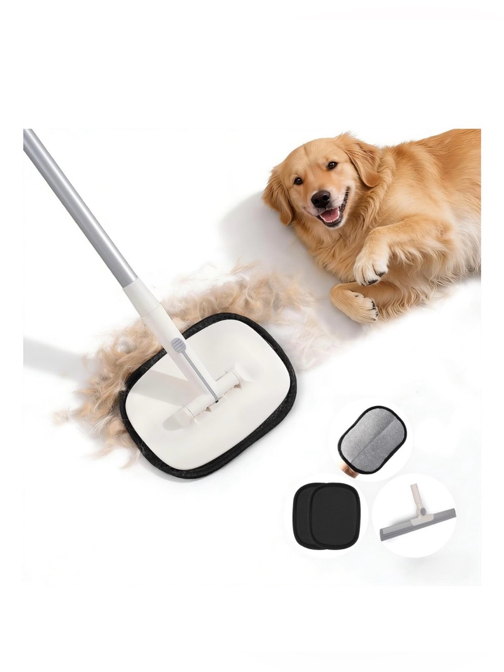 Pet Hair Remover for Cat & Dog, Reusable Pet Hair Removal Tool with Adjustable L